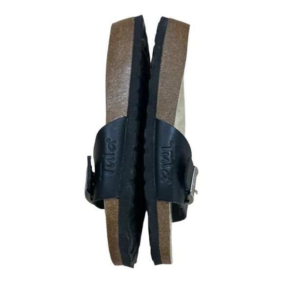 Tula By Birkenstock US 7.5 EU 38.5 Black Leather Strap Bed Sandals Comfort - Picture 5 of 11